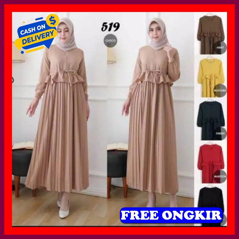 Gamis Lebaran Perempuan Dewasa Gsmis Remaja Termurah Gmis Muslimah Pol Gamis Denada Plisket