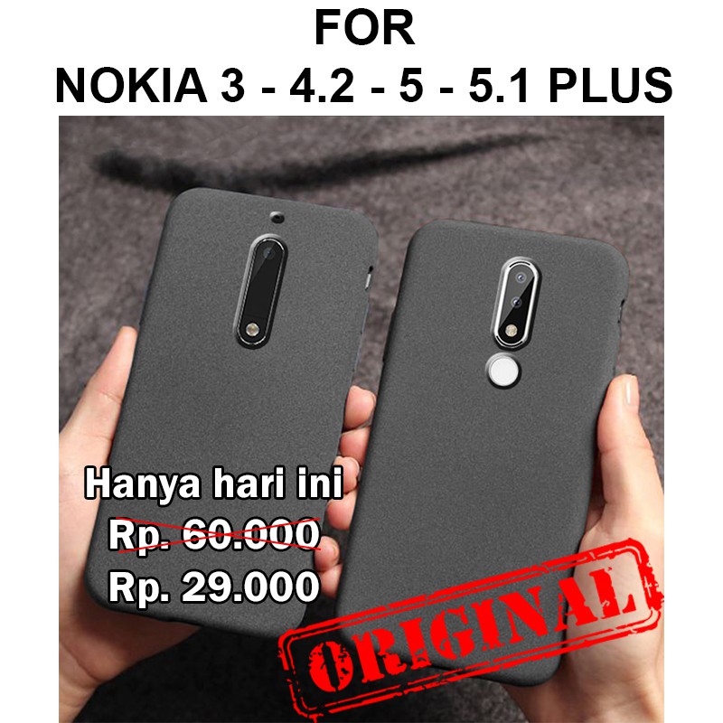 Sand scrub soft case Nokia 3 - 4.2 - 5 - 5.1 Plus casing hp cover tpu