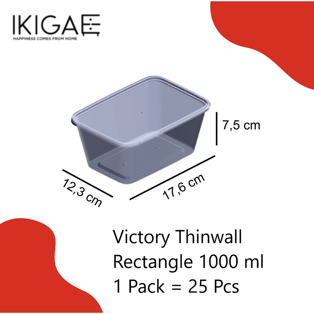 VICTORY THINWALL RECTANGLE / TEMPAT MAKANAN PERSEGI PANJANG