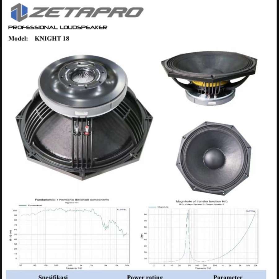 SPEAKER ZETAPRO KNIGHT 18 spiker 18 inch zetapro knight 18 Original