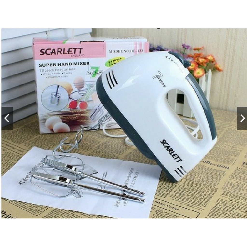 Freedom - Hand Mixer SCARLETT Dengan 7 Kecepatan Free 4 Buah Alat Pengaduk