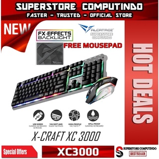 Alcatroz X-Craft XC-3000 Spill Proof Gaming Keyboard + Mouse Combo Backlight