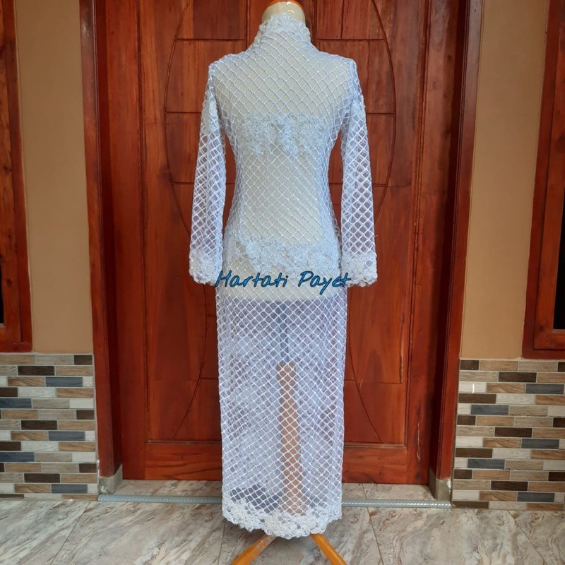 Kebaya Akad Full Payet Tile Kotak  / Gaun Pengantin Akad