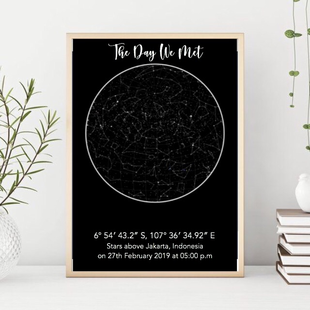 

Custom Star Map / Star Charts / Sky Map / Kado Unik