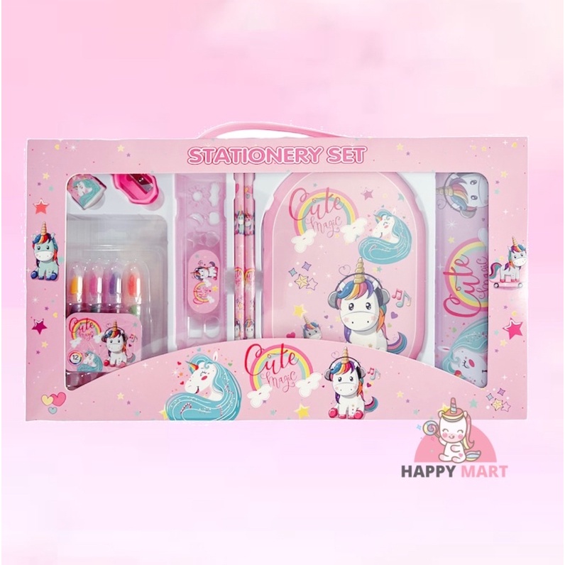 

AT kotak pensil crayon susun unicorn / pony / frozen