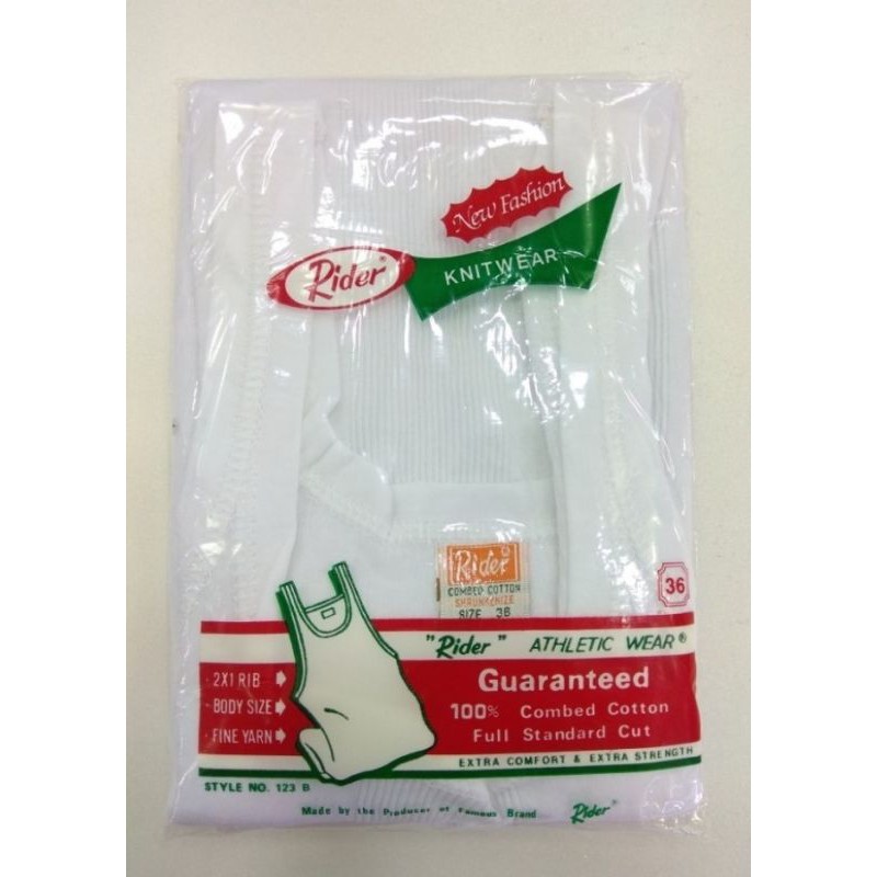 Kaos Dalam Pria / Lekbong Pria / Singlet Rider Salur Putih