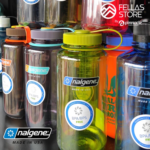 Nalgene Wide Mouth Tritan - Glowgreen, Clementine, Aubergine, Red