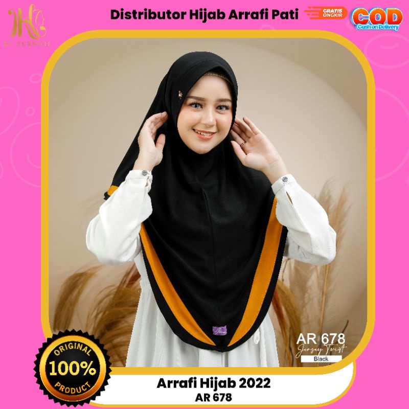 Arrafi Jilbab Hijab Kerudung Bergo Instan Ar 678 Terbaru Terlaris 2022 Bisa Cod Distributor Hijab Ar