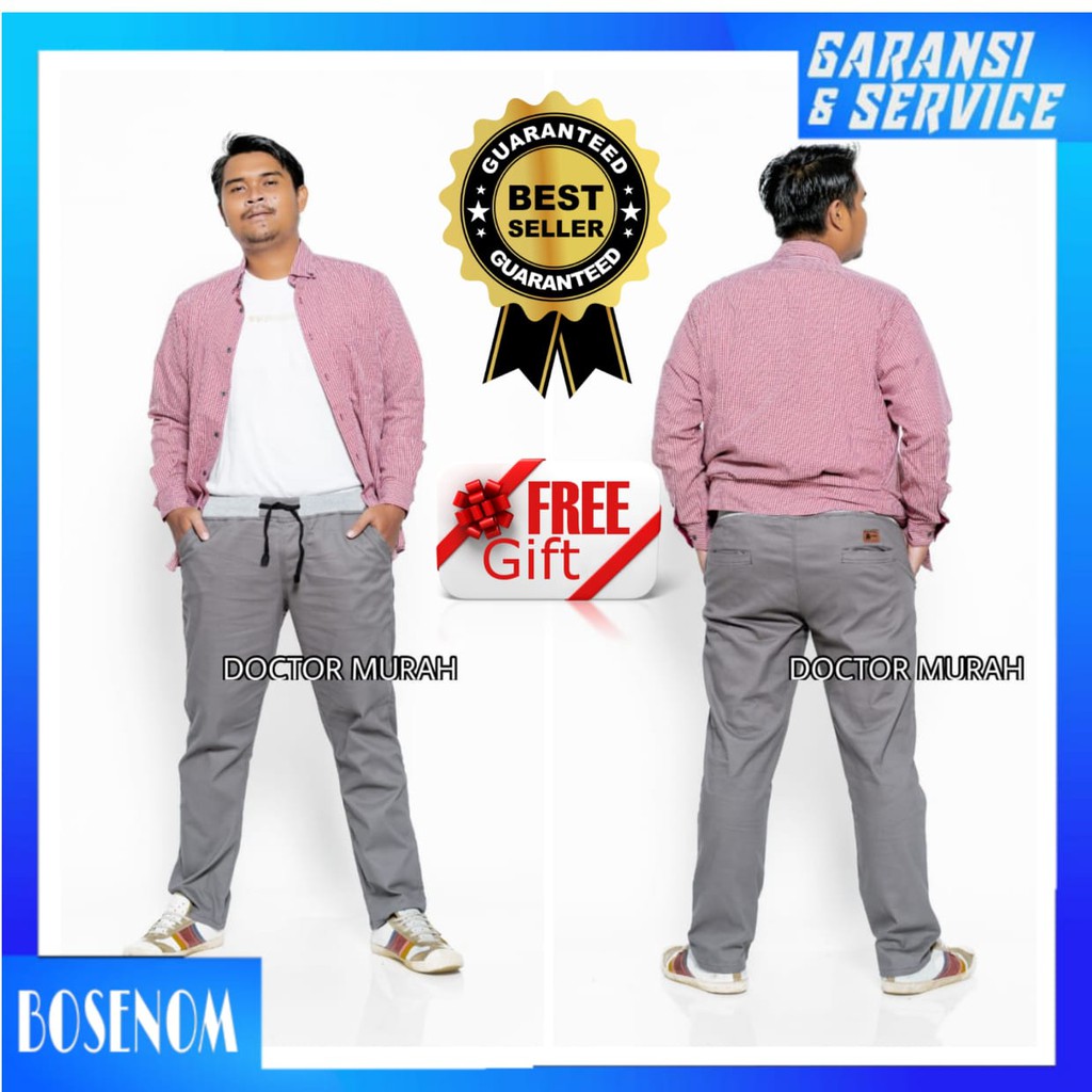 YANG LAGI HITS Celana super jumbo rib kolor pinggang karet bahan melar