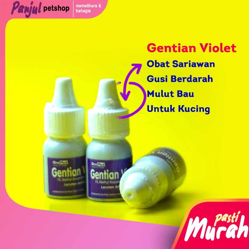 Obat Sariawan Kucing, Gusi Berdarah Mulut Bau - Gentian Violet 10ml