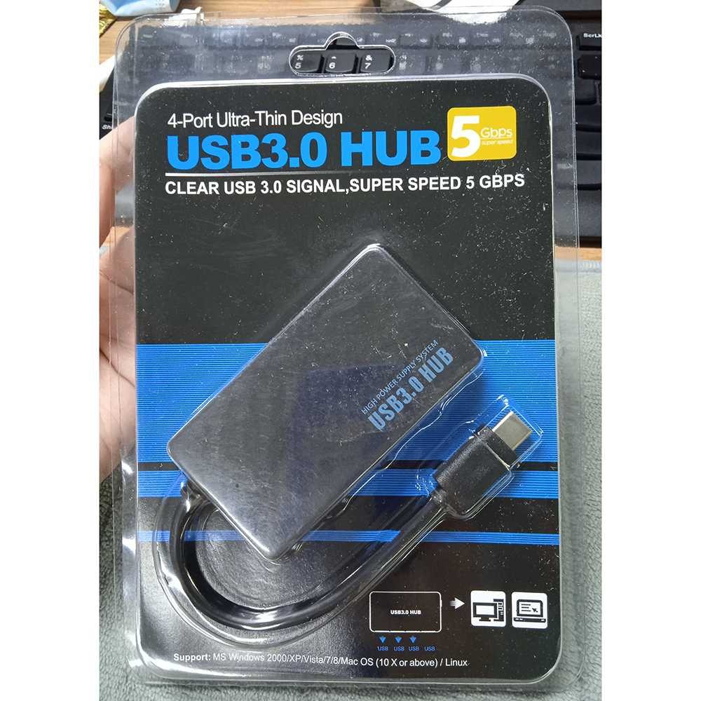 OTG USB Type C to USB 3.0 Hub Adapter 4 Port Pembagi Extension Power