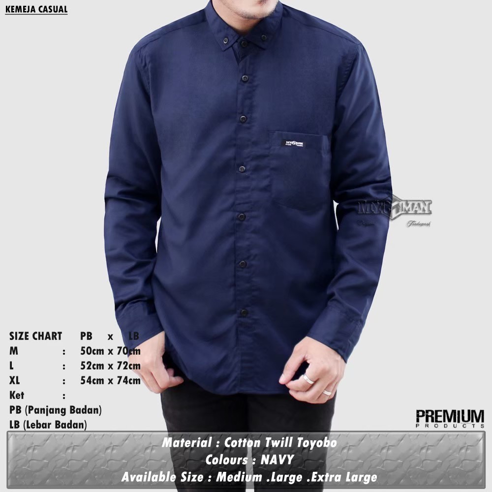 KEMEJA PRIA - KEMEJA LENGAN PANJANG - SALVIO HEXIA - KEMEJA TOYOBO