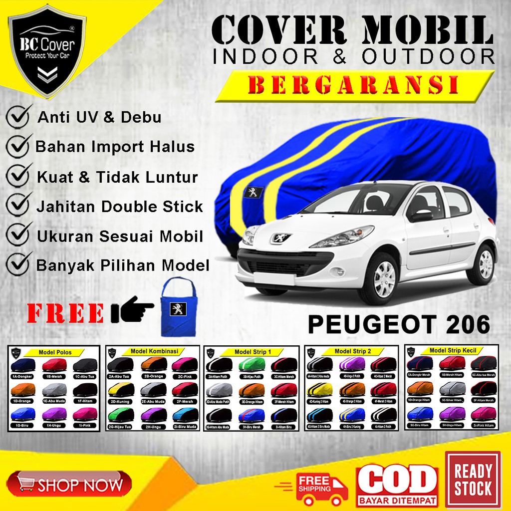 Body Cover Sarung Mobil PEUGEOT 206 / Selimut Mantel Jas Tutup Mantol Pelindung Penutup Mobil Peugeot 206 Outdoor