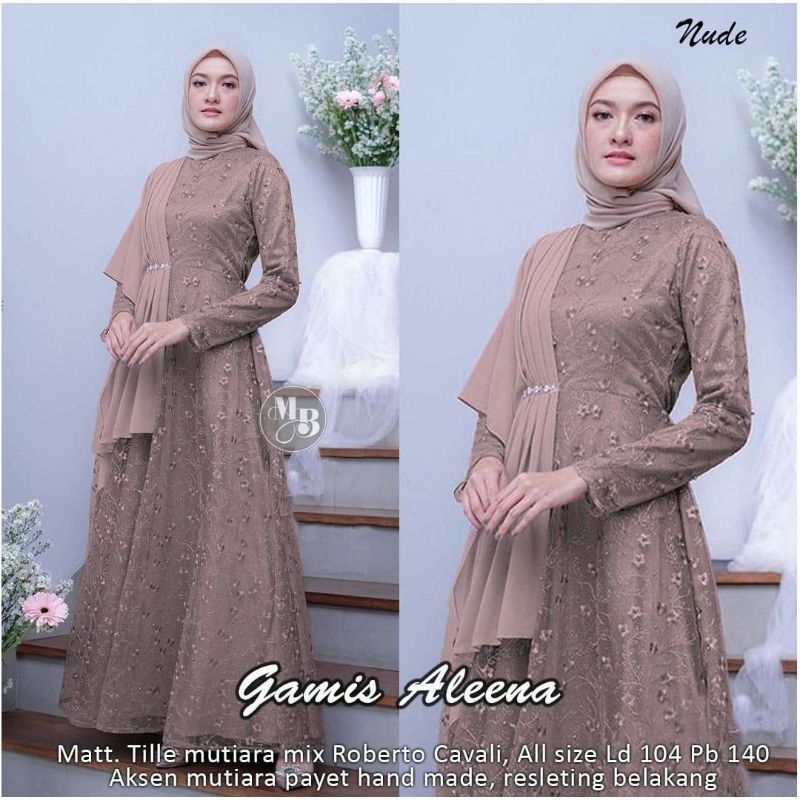 Aleena Maxy Gamis Kondangan Terbaru Gamis Pesta Cantik Gamis Brukat Remaja Aleena Dress Selendang Gamis Lebaran Anak Perempuan Gamis Kondangan Cantik Dress Muslim Terbaru Gamis Remaja Muslimah Seragam Pernikahan Outfit Bridesmaid Terabru