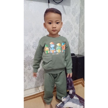 stelan sweater anak laki-laki perempuan Fleece cotton