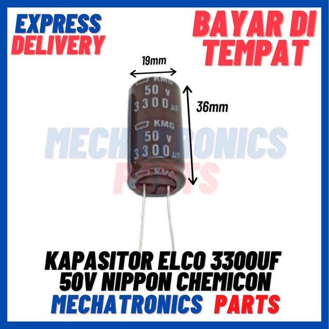 [PAS-9611] KAPASITOR ELCO 3300UF 50V NIPPON CHEMICON