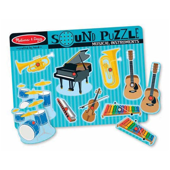 Melissa Doug sound Puzzle Musical Intruments/mainan anak puzzle suara