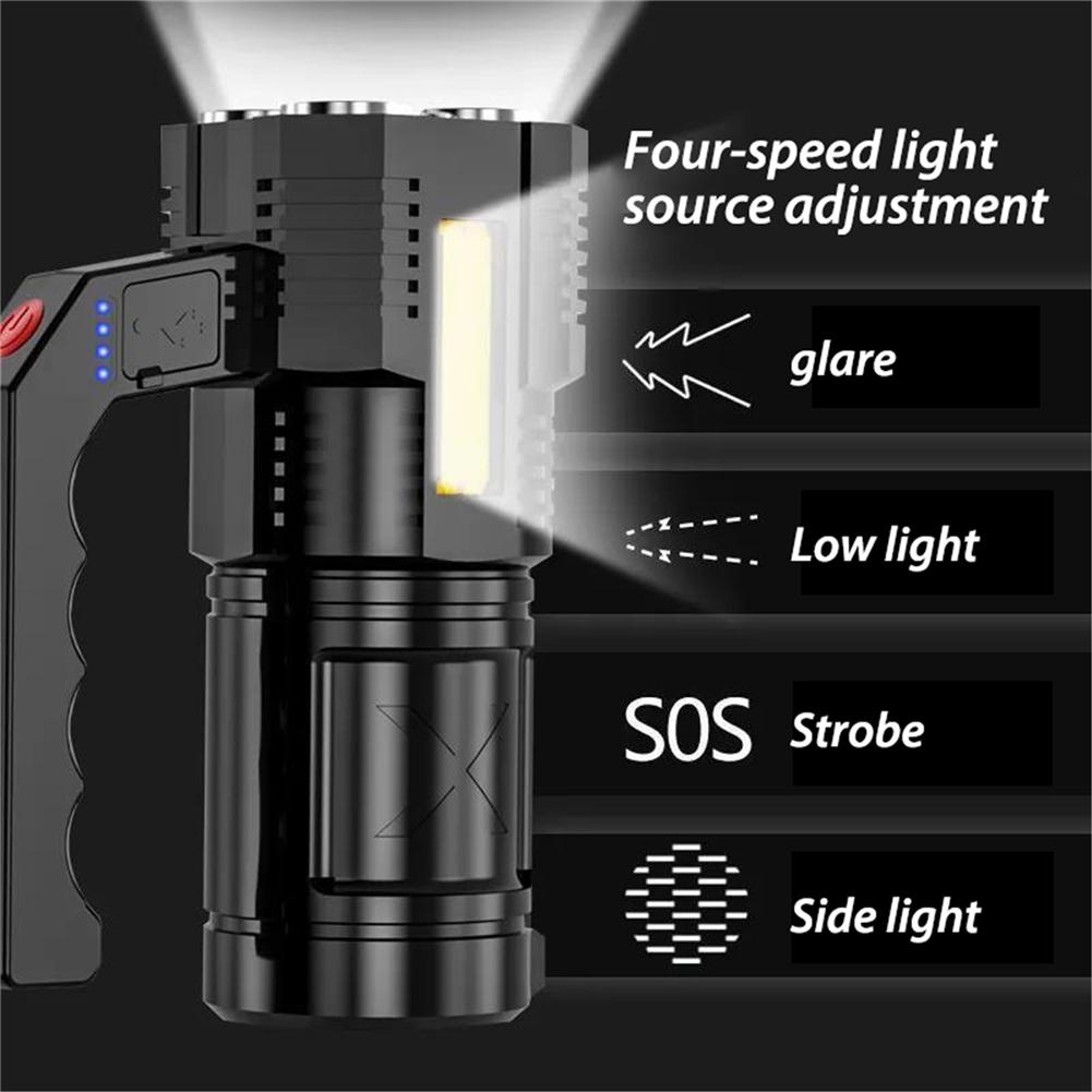 MX-5088 Senter Super Bright 4 LED Cas Mode Super Terang USB Rechargeable