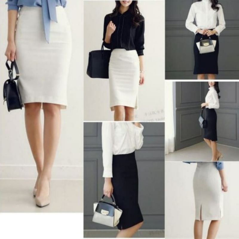 Rok span pendek/Rok kerja/Rok span midi