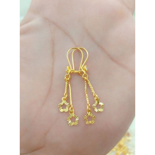 ANTING JURAI DEWASA PERAK 925 LAPIS MAS KUNING 24K