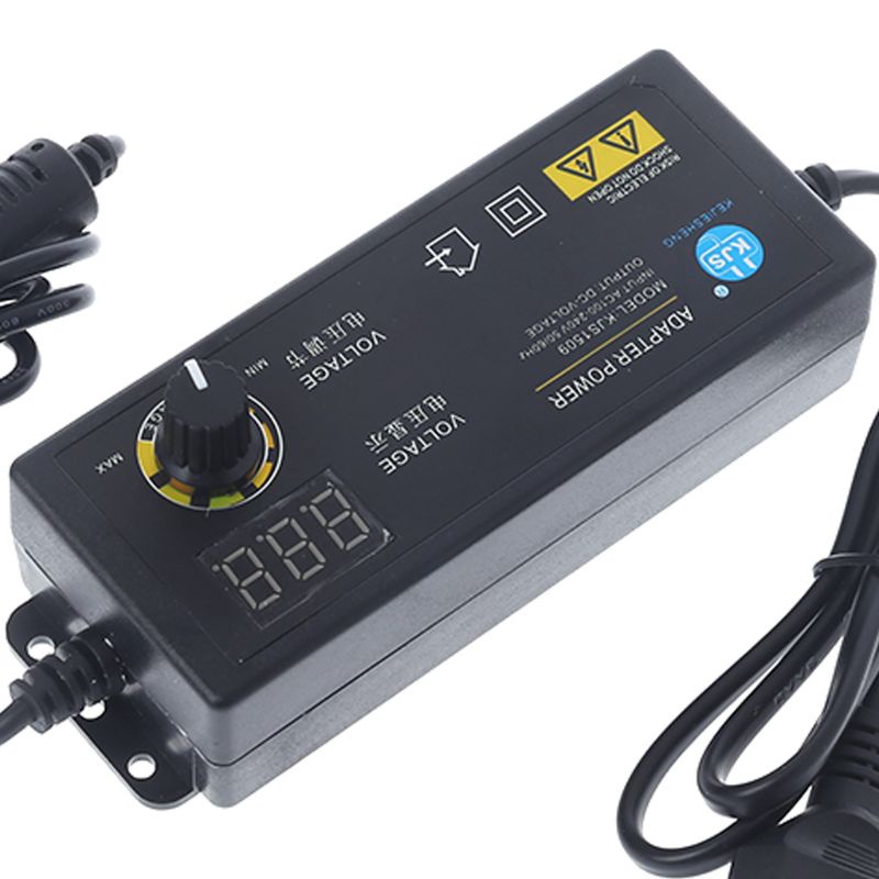 Btsg Adaptor Daya Adjustable Dengan Display Screen AC100V-240V Ke DC3.8V-37V EU Plug