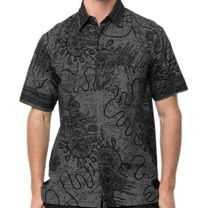 PRODUK READY... HEM BATIK TRUSMI STYLE HITAM / BATIK LENGAN PENDEK MURAH