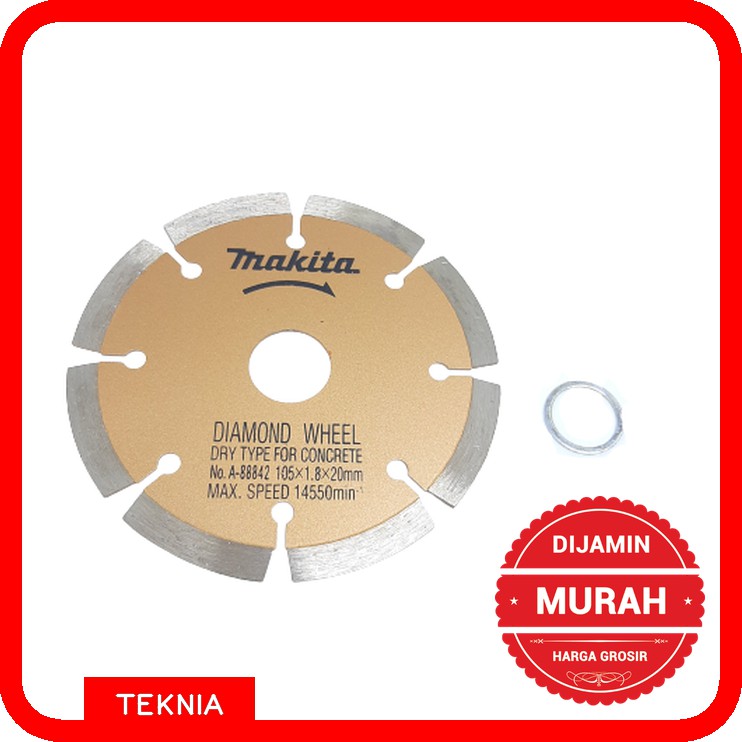 Diamond Wheel Dry 110 mm x 20 mm MAKITA - Mata Pisau Kering Beton