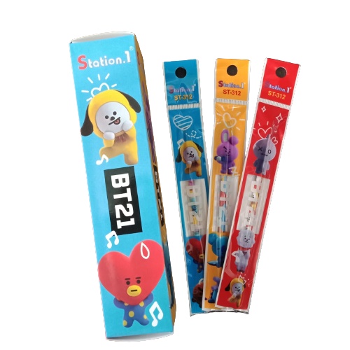 

PROMO CUCI GUDANG !! 1 PACK ISI 20 PCS TINTA PULPEN ISI ULANG BTS BT21 REFILL PEN GEL HITAM BTS BT21 KARAKTER ISI ULANG 0.38mm