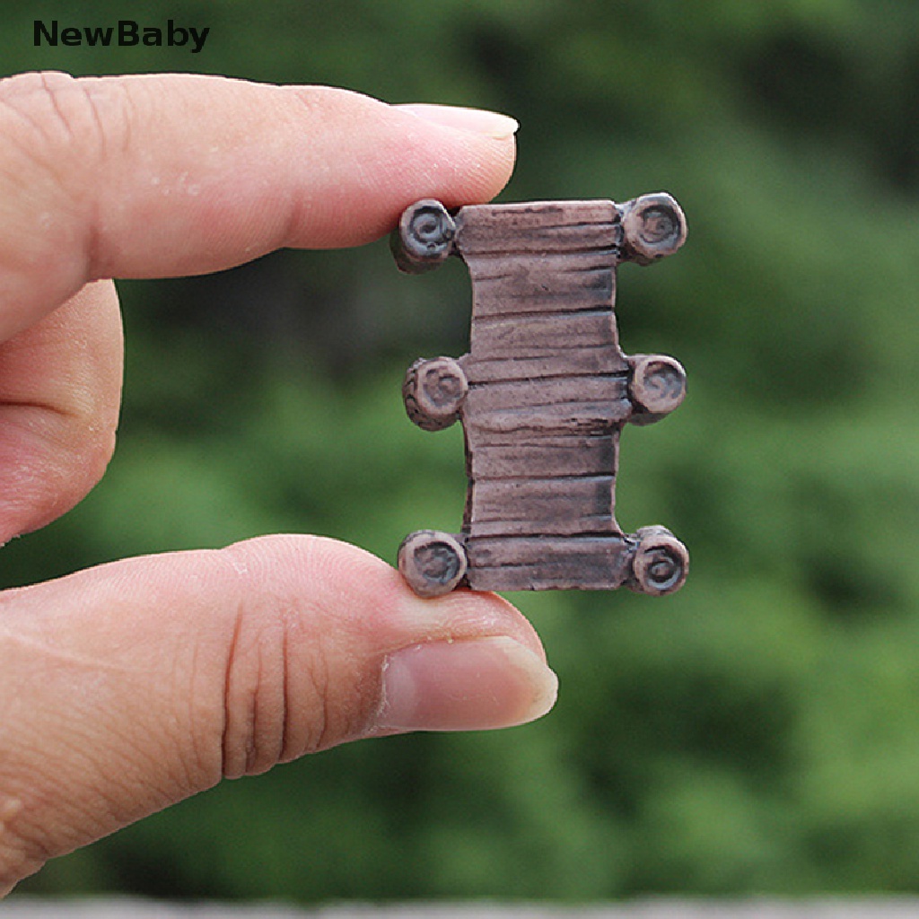 Miniatur Jembatan Kayu Bahan Resin Untuk Dekorasi Taman Minifairy Garden