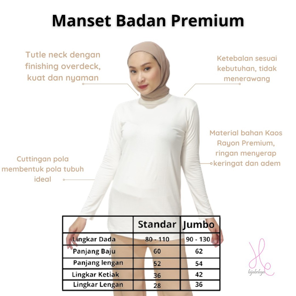 Manset Premium Basic Turtleneck All Size, Manset Badan Kaos , Manset Uniklo, Manset badan jumbo, Manset Badan All Size-1
