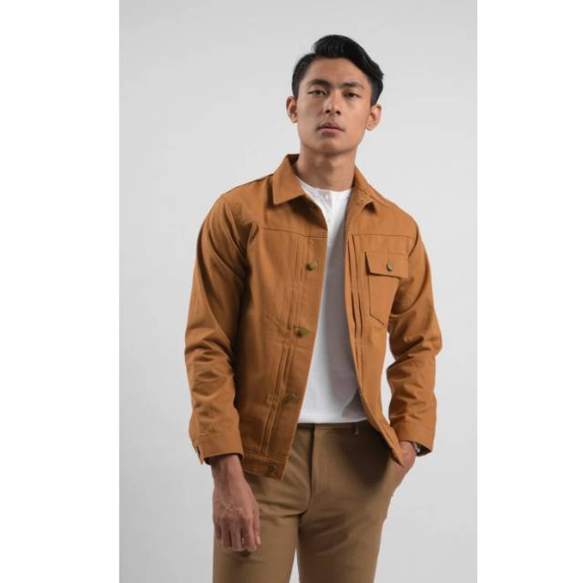 CANVAS SUEDE TRUCKER LIGHT BROWN (Male.id)