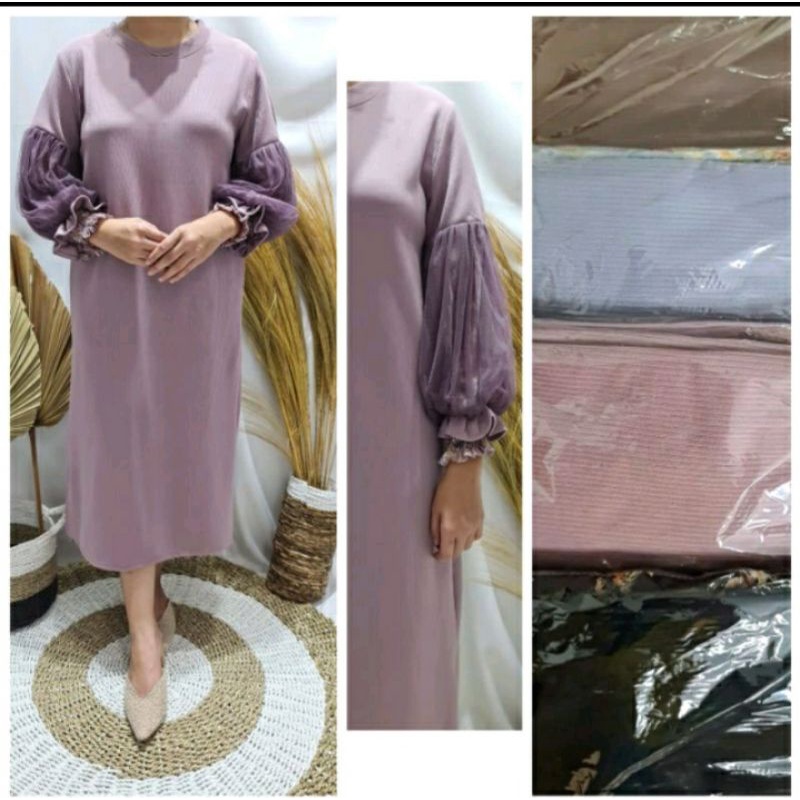 Tunik Cavel Tangan Balon tile