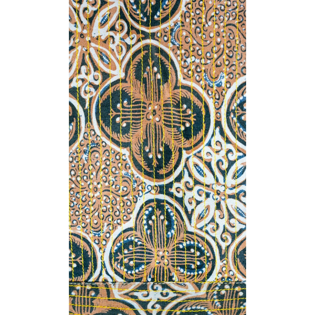 LONG DRESS BATIK LAWASAN PRINCESS ABI KANCING GAUN WANITA DUA SISI