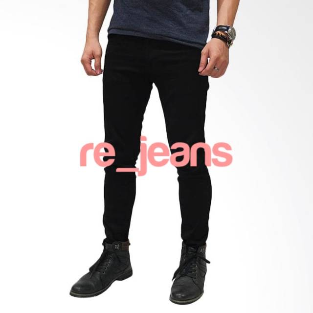 CELANA SOFTJEANS PRIA STREET WARNA HITAM