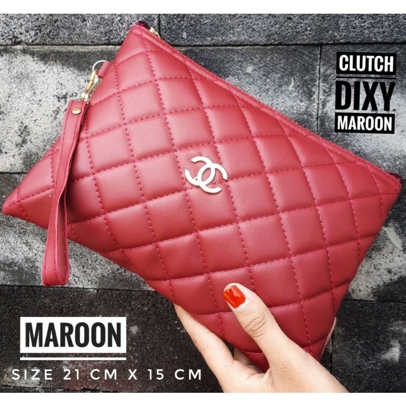 Pouch Kosmetik Hp Dompet Wanita CLUTCH DIXY BORDIR Terbaru Murah