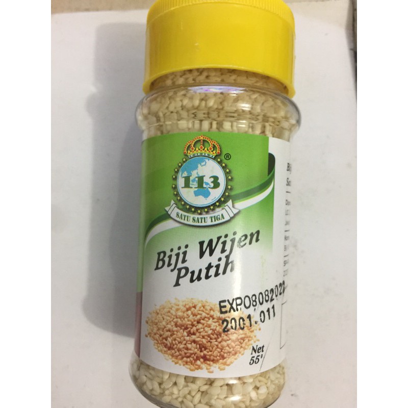 Bumbu Masak 113 Biji Wijen Putih Satu Satu Tiga 55 gr