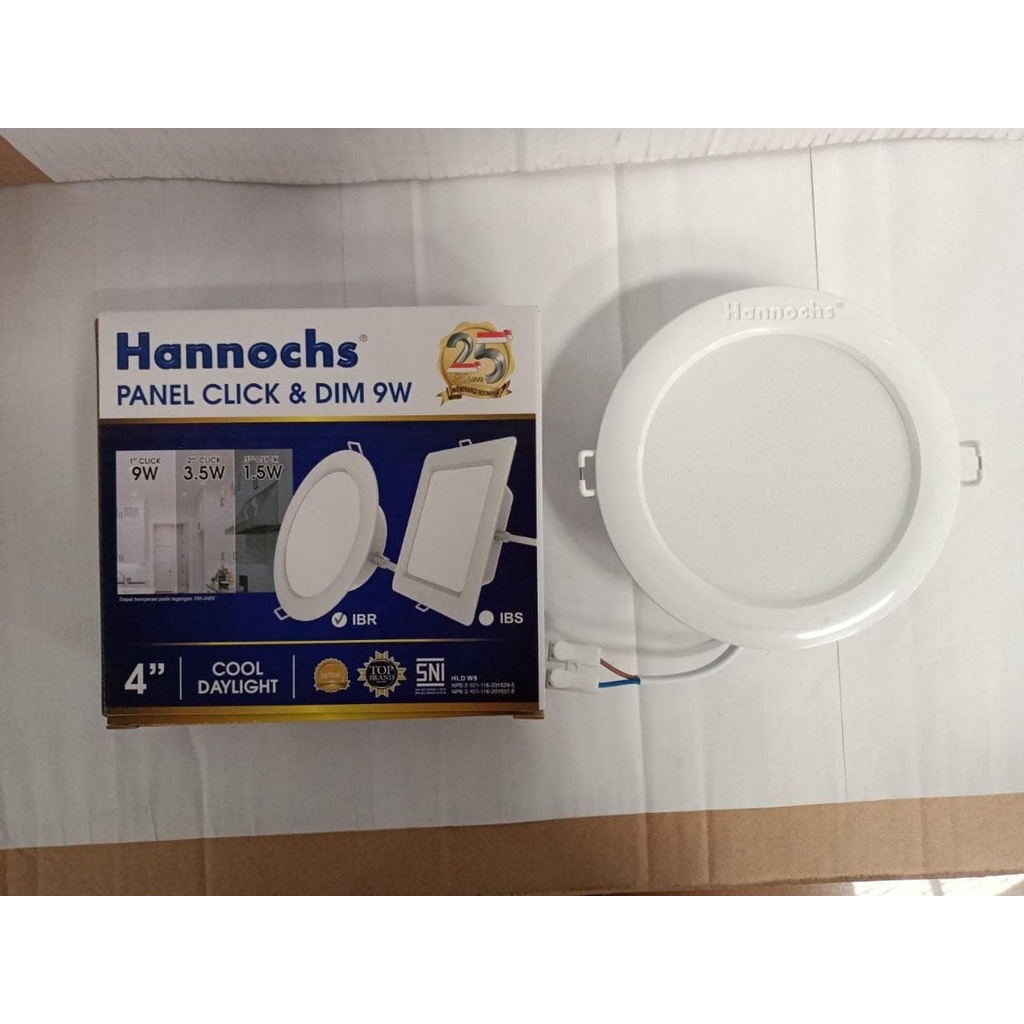 Lampu Downlight Hannochs Panel LED Click and Dim IBR 9 / 12 Watt