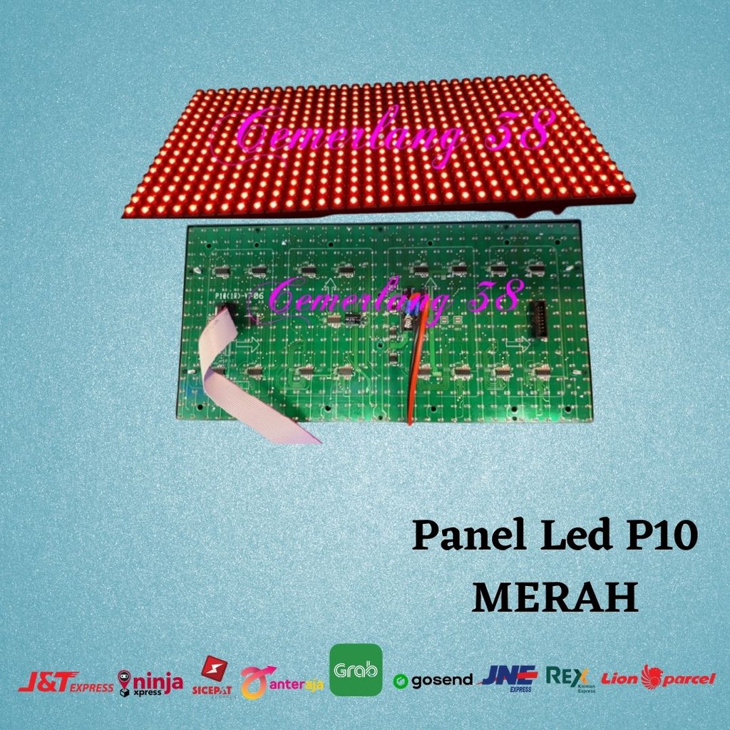 Module / Modul / Panel Led P10 Running Text Semi Outdoor Merah