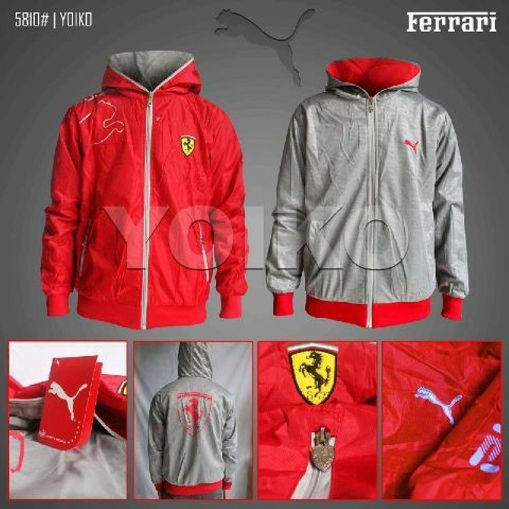 jaket pria puma ferrari original promo bolak balik