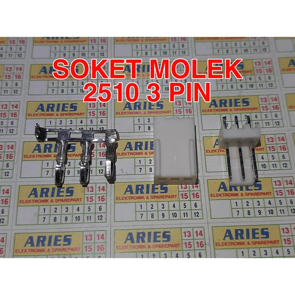 SOKET MOLEK 2510 3 PIN SOKET KABEL