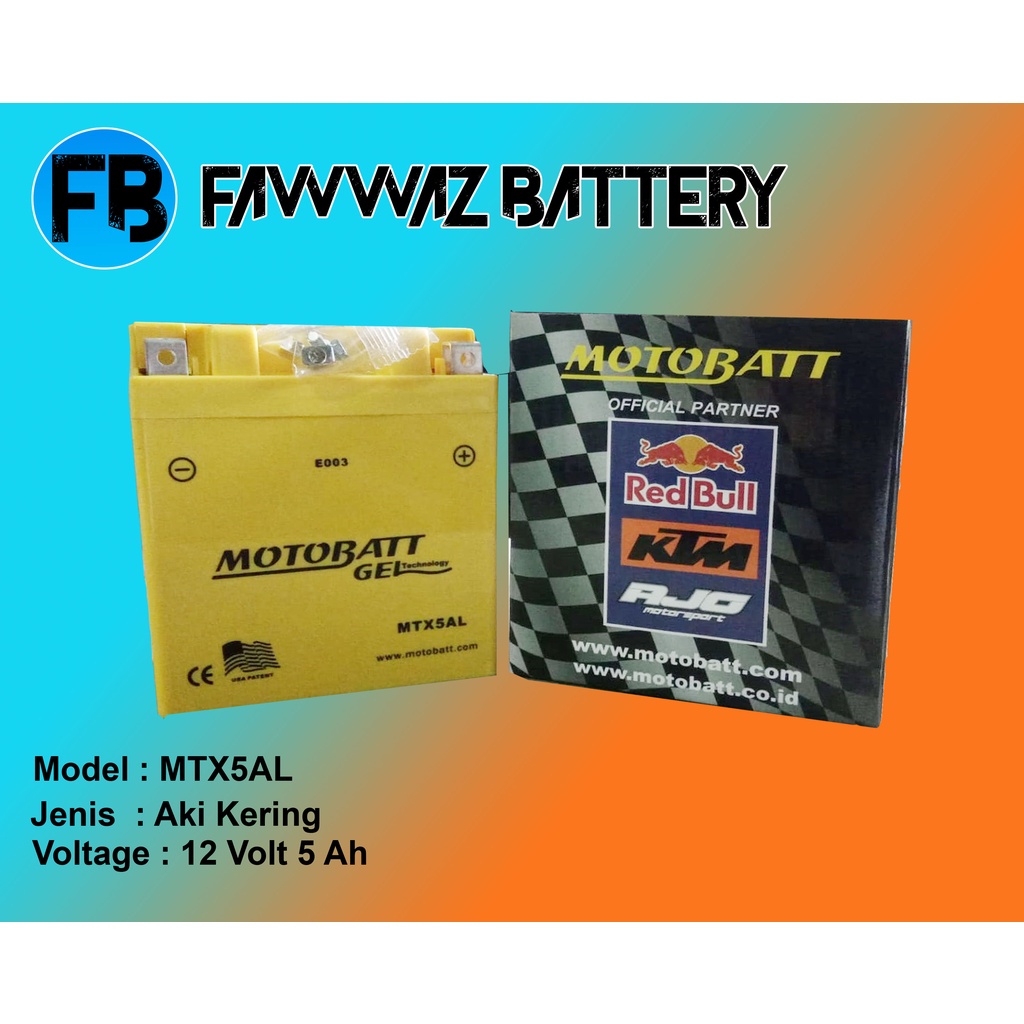 AKI MIO MOTOBATT MTX5AL