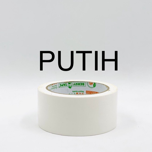 LAKBAN KAIN PUTIH Cloth Tape Warna Putih BERRY 48 MM 2" INCH x 12 Meter