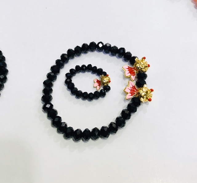 Gelang wanita // satu set cincin dan gelang // gelang ikan koki// replika emas // gelang krisral