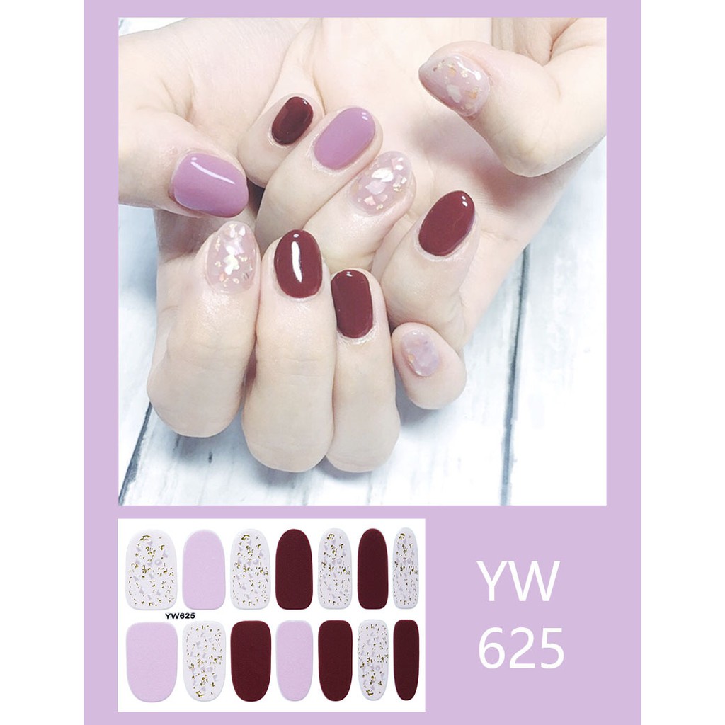 Stiker kuku Nail art Waterproof sticker Part 8 stiker (14 pcs) sticker Kuku nail art