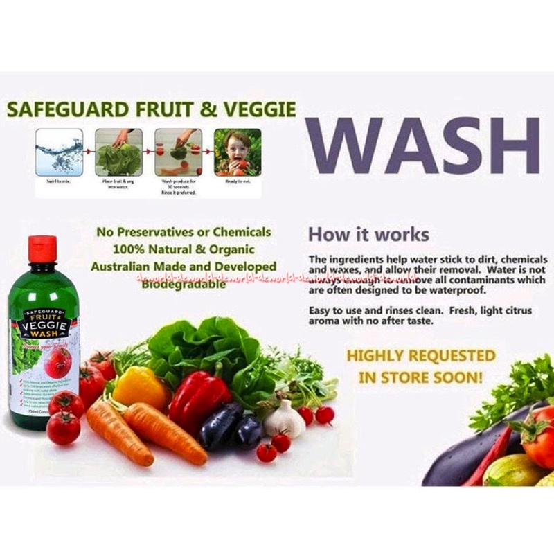 Safeguard Fruit &amp; Veggie Wash 750ml Sabun Cair Pembersih Buah Sayur Safe Guard SafeGuards