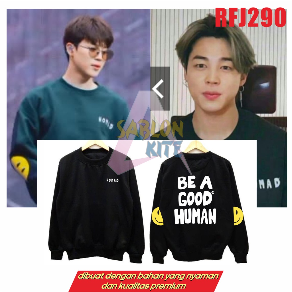 MURAH!!! SWEATER JIMIN NOMAD SMILE RFJ290