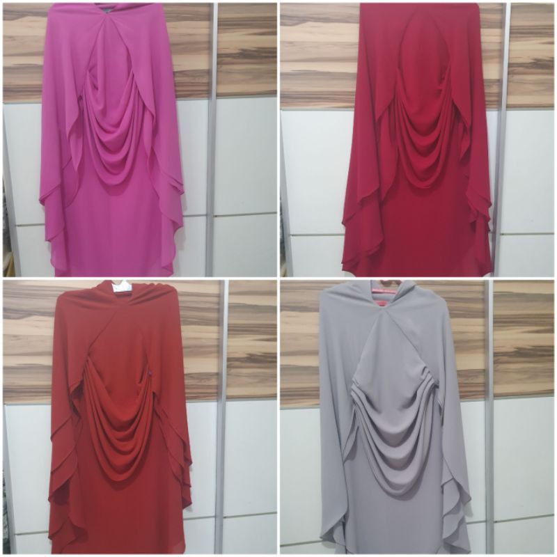 preloved khimar 3 layer jumbo