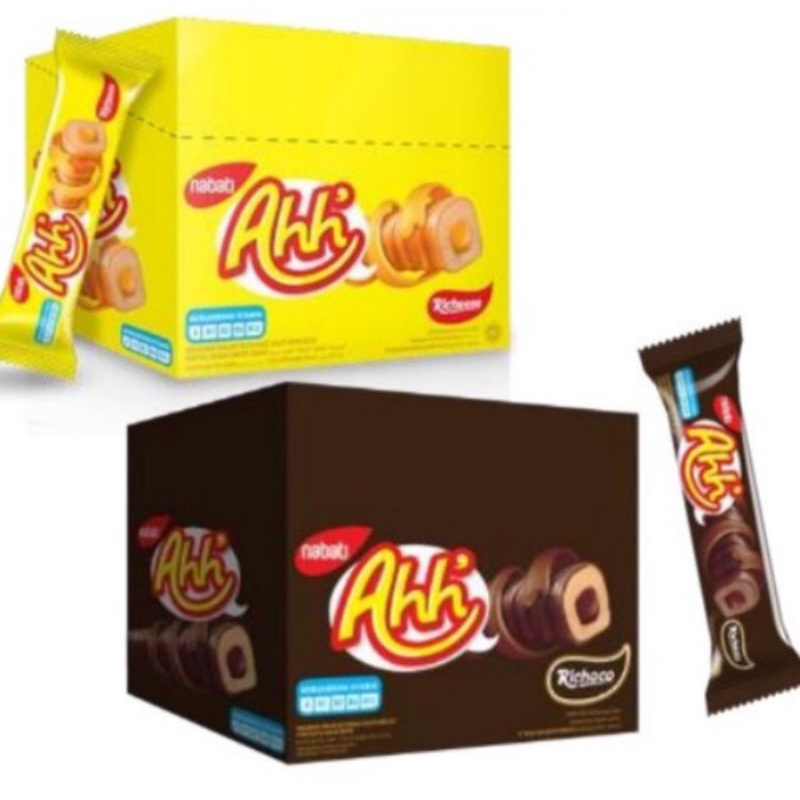 BOX - Nabati Ahh Richeese Richoco 5g Isi 20 Varian Baru Rasa Coklat Keju Korean Goguma Ubi