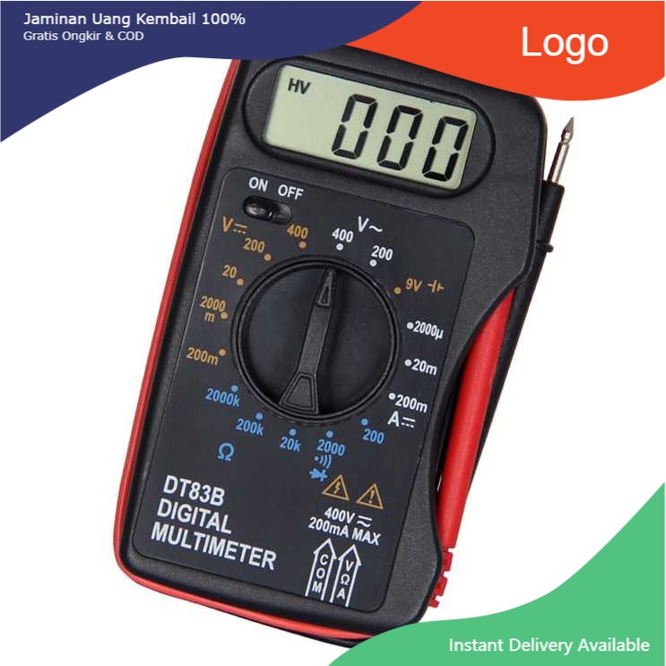Pocket Size Digital Multimeter AC/DC Voltage Tester - DT83B