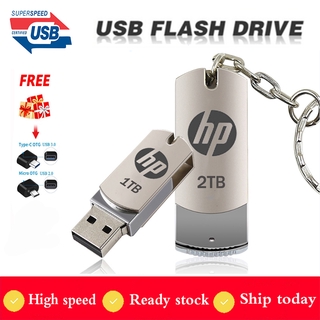 Hp FlashDrive U Disk 2tb  Bahan Metal Anti Air Kecepatan Tinggi + Adapter Otg